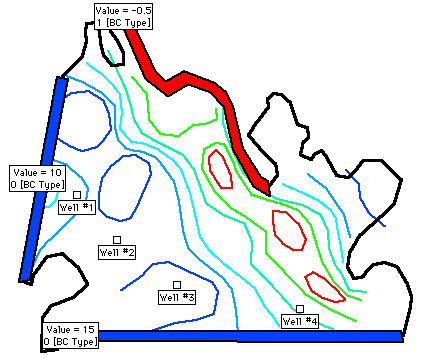Domain Outline, Information Contours and Boundary Conditions image